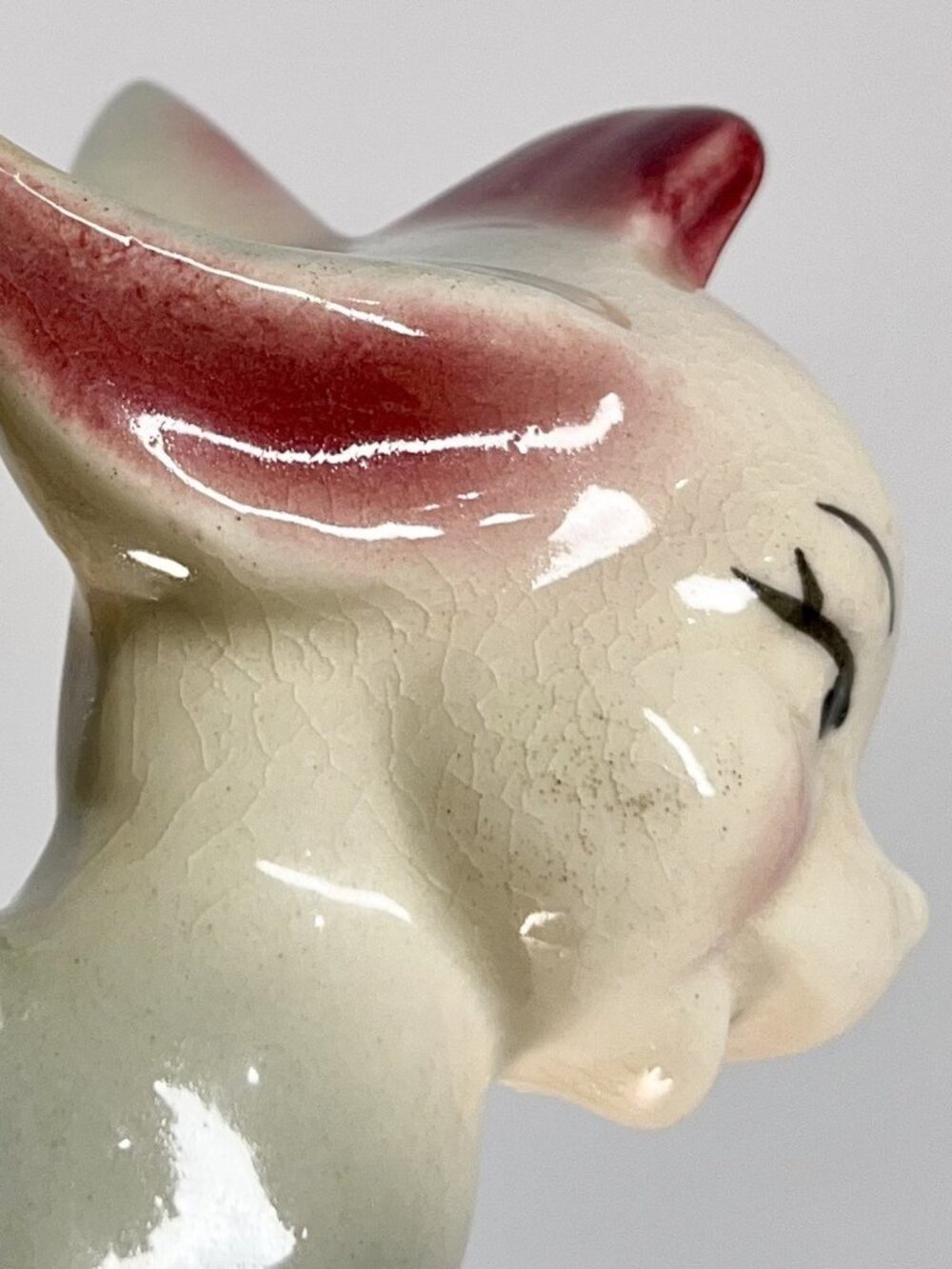 Pink Goat Deer Planter Vase 6 x 6 inches Ceramic Kitsch Vintage MCM - Picture 13 of 13